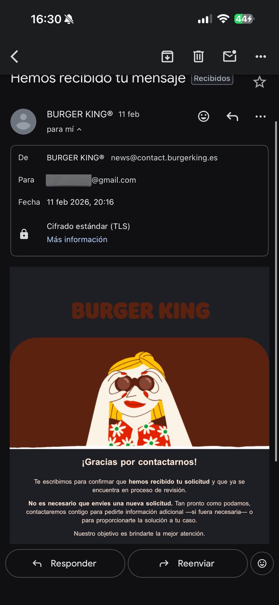 manugo_dev's tweet photo. Hoy, 20 días después de haber estado solicitando ayuda a @burgerking_es sigo sin ninguna respuesta, su servicio de atención al cliente es literalmente inexistente, no recomiendo comprar nada por medio de su aplicación, no hay quien responda. @consumidores https://t.co/mf29KU7MlT
