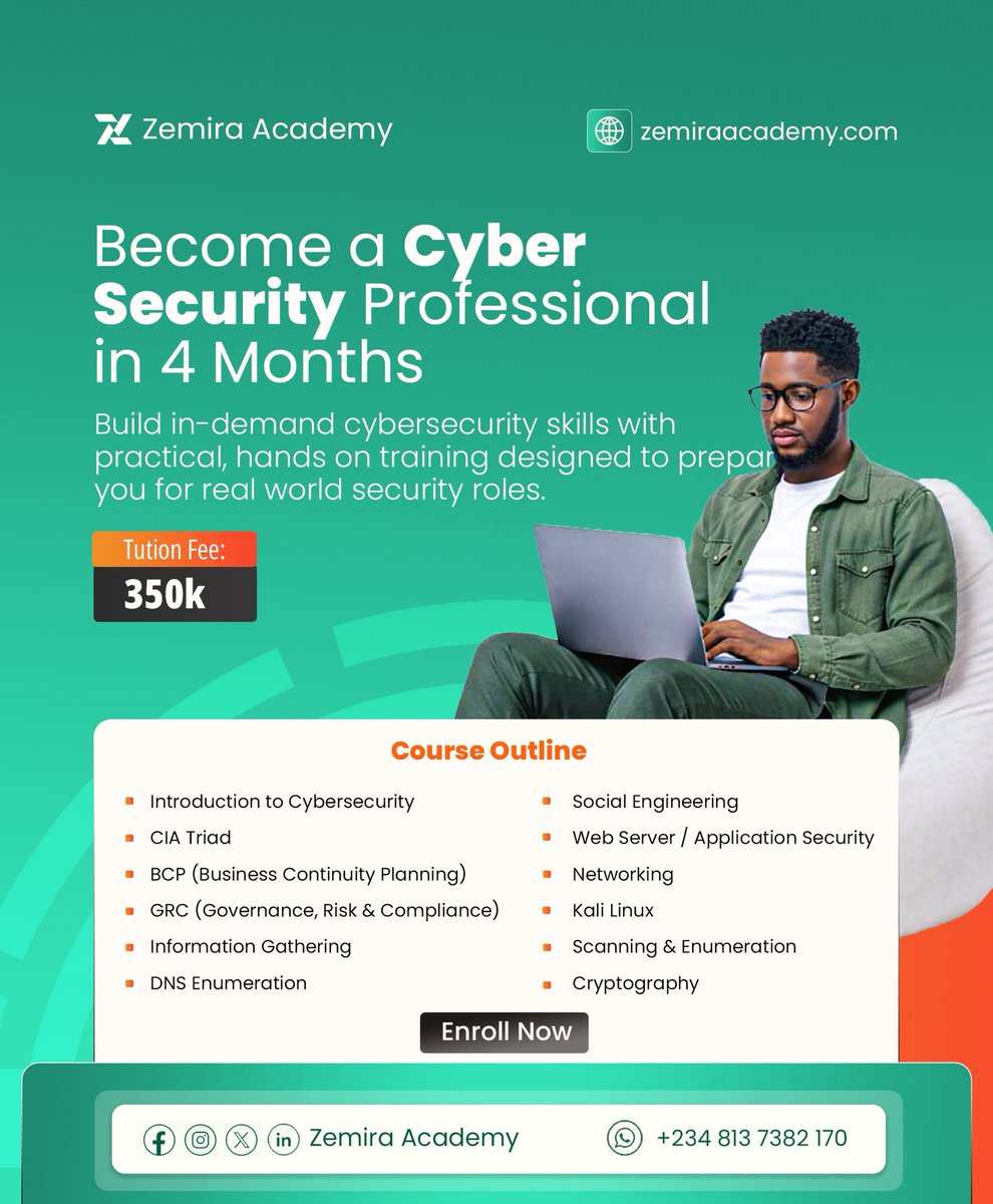 ZemiraAcademy's tweet photo. In Just 4 Months you will be industry ready https://t.co/4ag0Lovy9a
