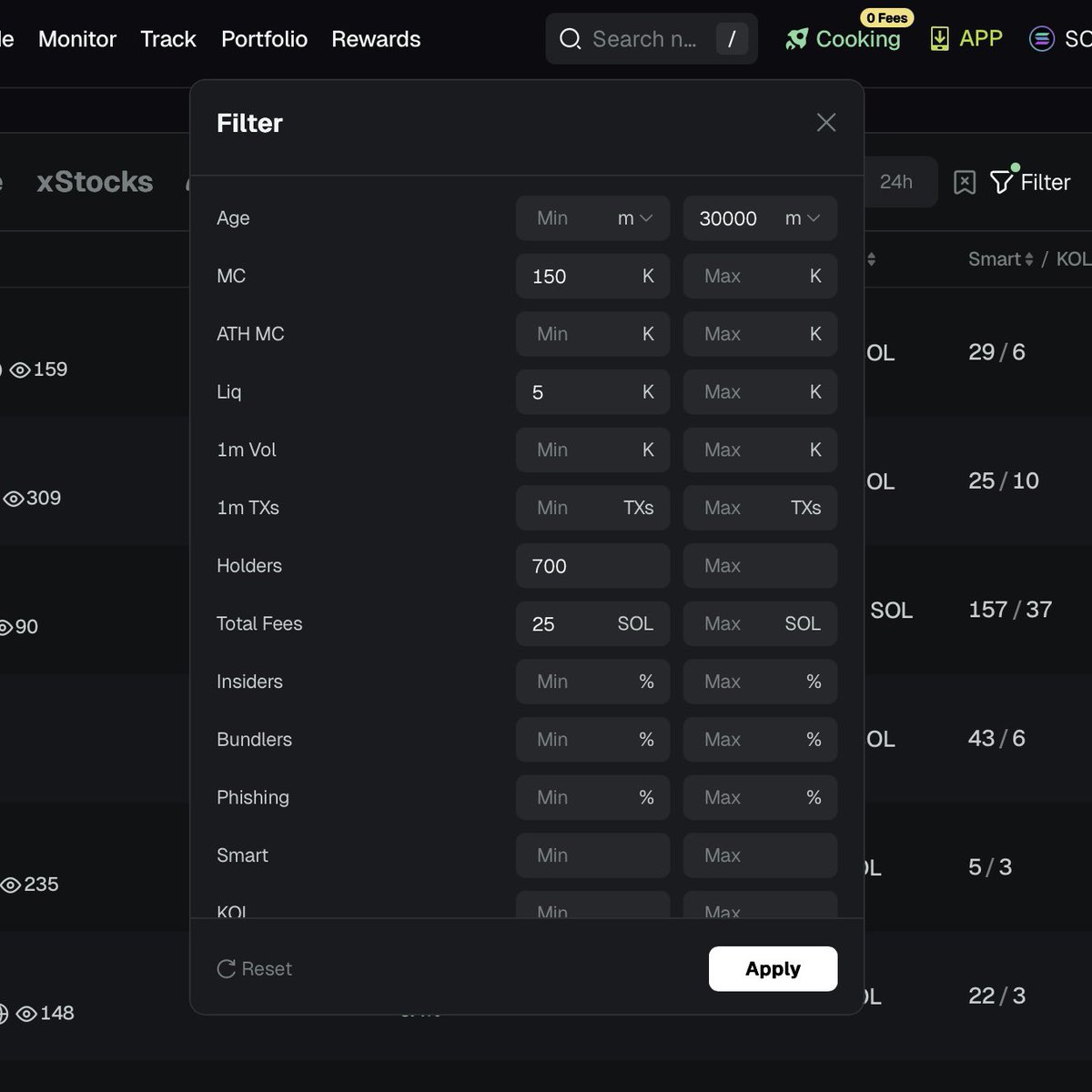 filter gua di gmgn tiap hari buat nge DLMM 📌

biasanya gini urutannya dari nyari trus analisa sampe ke gas entry :

1. buka <a href="/gmgnai/">GMGN.Ai</a> 
2. nemu coin volume oke
3. cek di deepnets.ai  oke ngga
4. cek di <a href="/cookindotfun/">Cookin.fun</a> top 3 holder + sell impact gede ngga
5. cek di