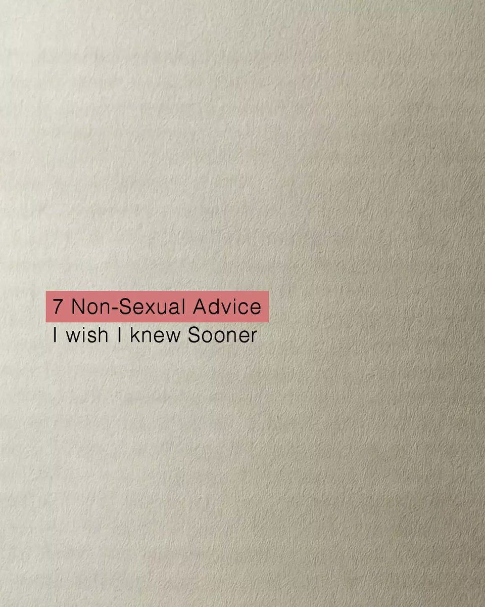 SucceededMind's tweet photo. 7 Non-Sexual Advice I Wish I knew Sooner: https://t.co/9UXGx4sKal