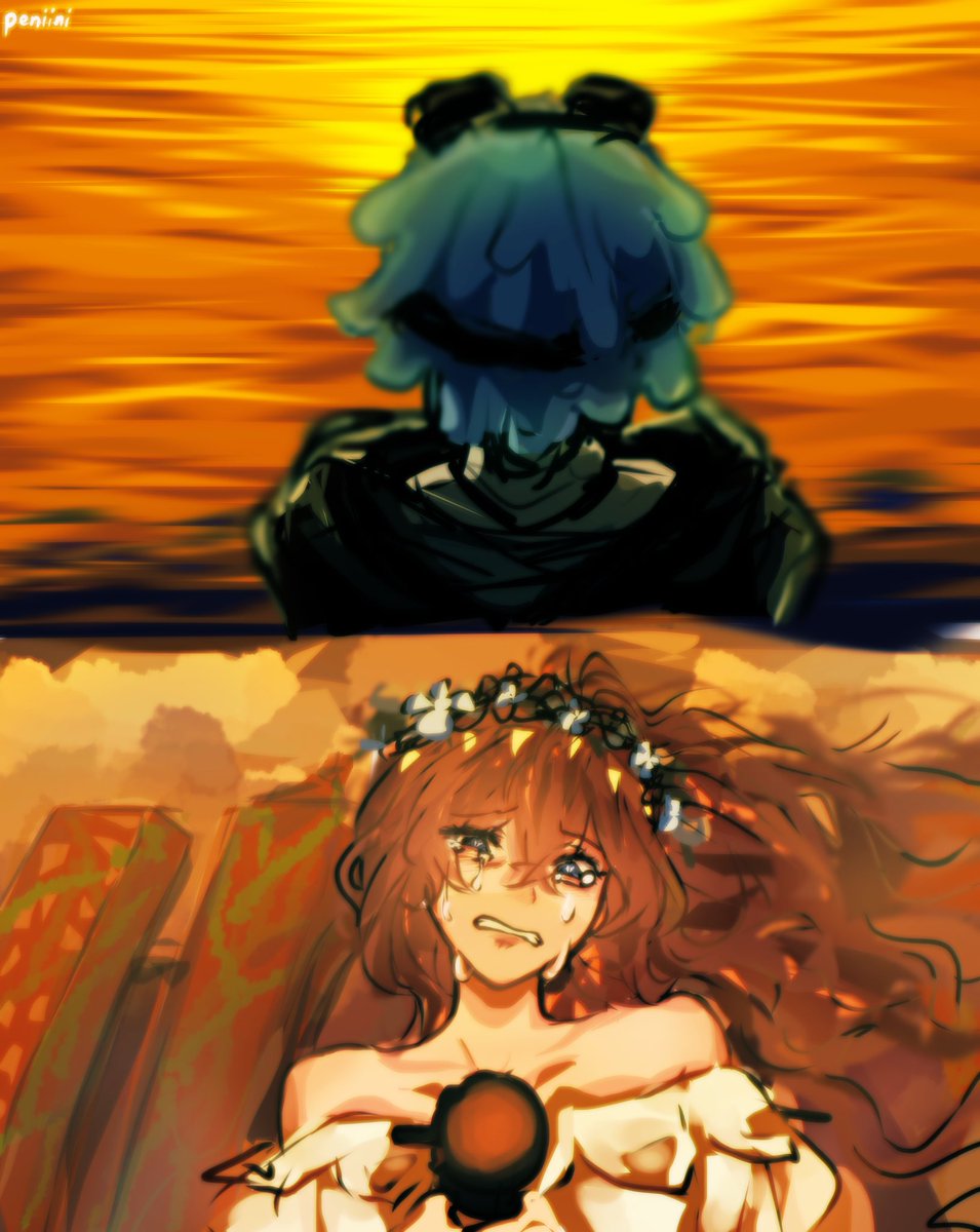 peniini's tweet photo. Sunset trio ended too soon😞 #decayedtwt #DecayedandDecrepit #4cvitfanart #spideyarmyfanart https://t.co/3dXAB5auVH