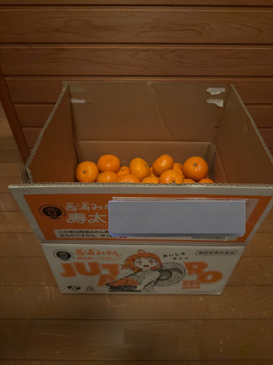 Aqours_Forever_'s tweet photo. 昨日OH!MOS!で買ったみかん届きました！
(今年2箱目)

沢山食べるぞ〜！！
@OHMOS_Nansun https://t.co/Wv0vUIL3GO