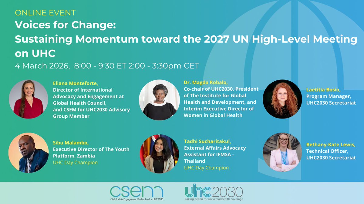 CSEM (UHC2030 Civil Society Engagement Mechanism) tweet media