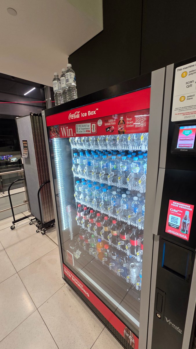 whatuptkhere's tweet photo. @Melair suspicious "free" water bottles in T3 by entrance https://t.co/wWKKC7NlE8