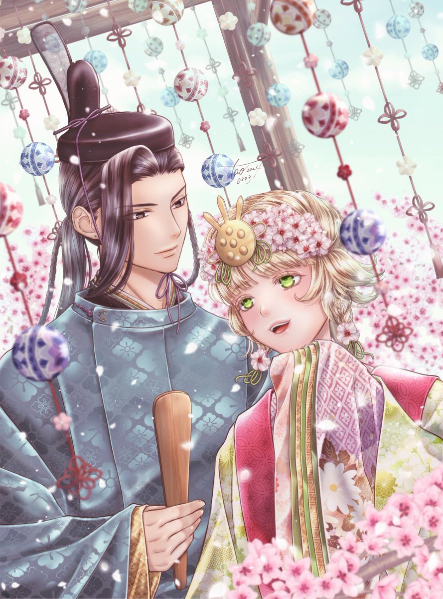 個人的にエイピナまつりも開催です🎎❤
お内裏様エイディルくんとお雛様ピナちゃん🌙🌸
※再掲