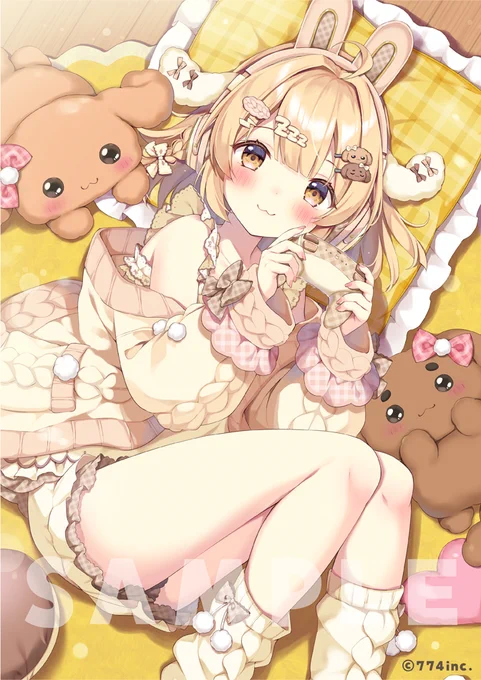 ななしいんく因幡はねるさんの お誕生日グッズ担当させていただきました! お部屋でのんびりゲームタイムなはねるさん お誕生日おめでとうございます! #因幡はねる