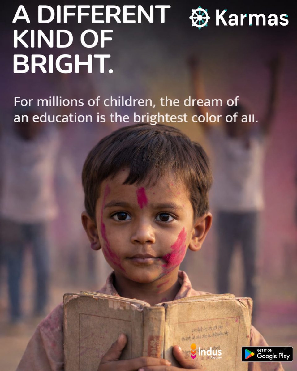 karmas_india's tweet photo. A different kind of bright. 🌸📚

For millions of children, education is the brightest color of all.
Let’s spread opportunity this season.

May this Holi fill every child’s life with the brightest colors of learning and hope.
#Karmas #EducationForAll  #Holi  #SpreadHope #Holi2026 https://t.co/3A37kty6fk