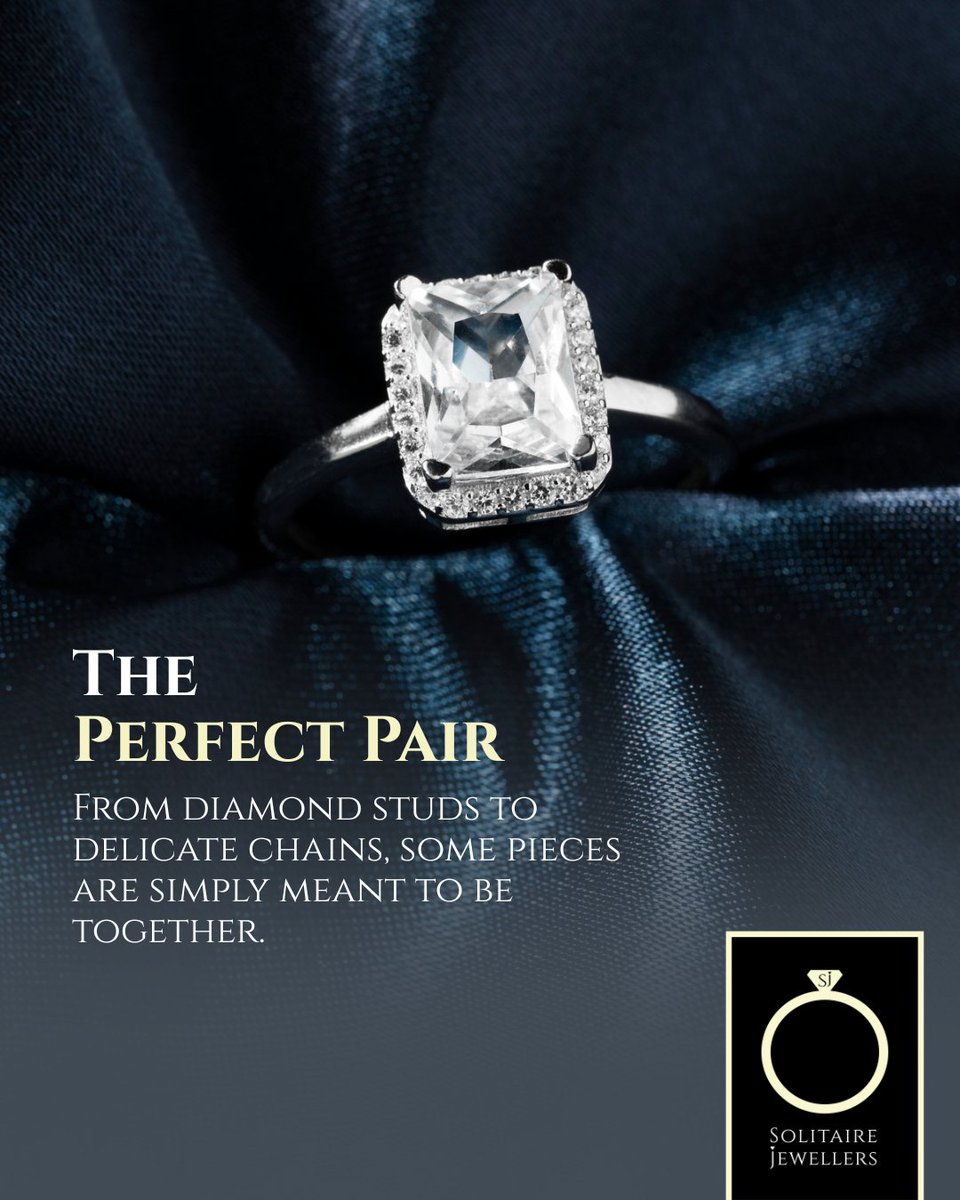 SolitaireJewell's tweet photo. The Perfect Pair

From diamond studs to delicate chains, some pieces are simply meant to be together.
Discover our curated sets designed to complement and captivate.
#SolitaireJewellers #JewellerySets #ElegantDesign https://t.co/mEPluTbFPg