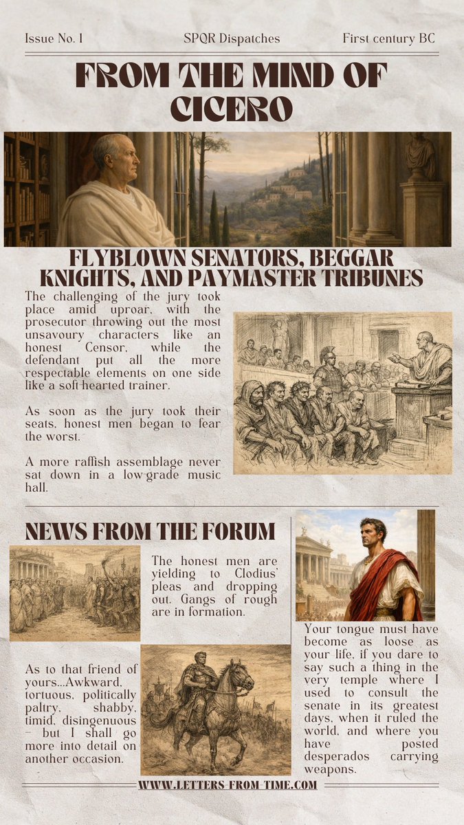🏛️ I put this together for a bit of fun 😁

Some of Cicero’s choice sayings from his Letters and Speeches.