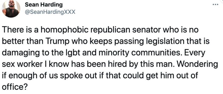politvidchannel's tweet photo. Gay Porn star Sean Harding accused Lindsey Graham of hiring gay sex workers. https://t.co/OPvnNZqBgJ