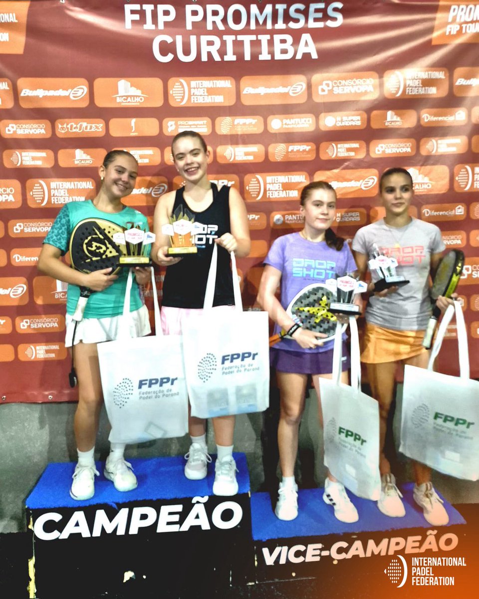 padelfip's tweet photo. Curitiba crowns its champions! 👏🏆
At the FIP Promises Curitiba, they stepped on court with determination and left it with the trophy.
A winning weekend in Brazil and a big step forward for the NextGen.
#FIPPromises #Curitiba #PadelFIP https://t.co/tXOIZn3bwm
