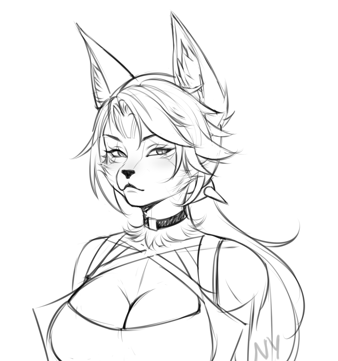 sunnynightz__'s tweet photo. Trying new things ✨🐱
Pulchra sketch soon to be finished 

#furry #zzzero #furryart https://t.co/3C4GU8n4TK
