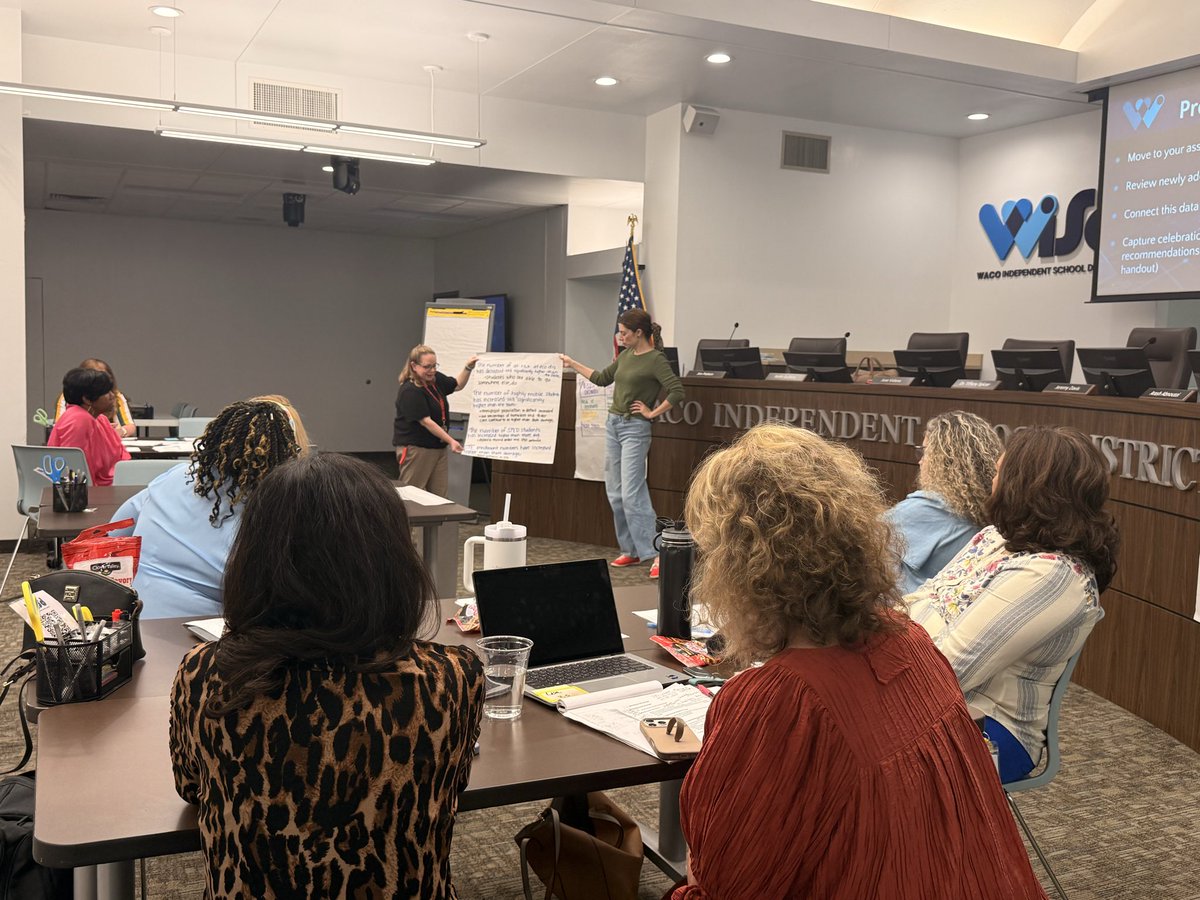 K2Melissa's tweet photo. Our QDAC committee engaging in a needs assessment- reviewing district data, sharing findings, &amp; suggesting next steps. 🙌 #datainformed #operateinexcellence @WacoISD @DrTiffanySpicer https://t.co/4KA1lqiNbt