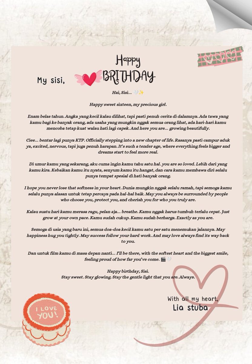 authorboongan's tweet photo. HAPPY BIRTHDAY ANAK KECIL YANG SEKARANG UDAH 16TH🩷🩷🩷🩷🩷

NICOLE BLOOMING DAY
#16thCandlesForNicole https://t.co/DllpF1uA7r