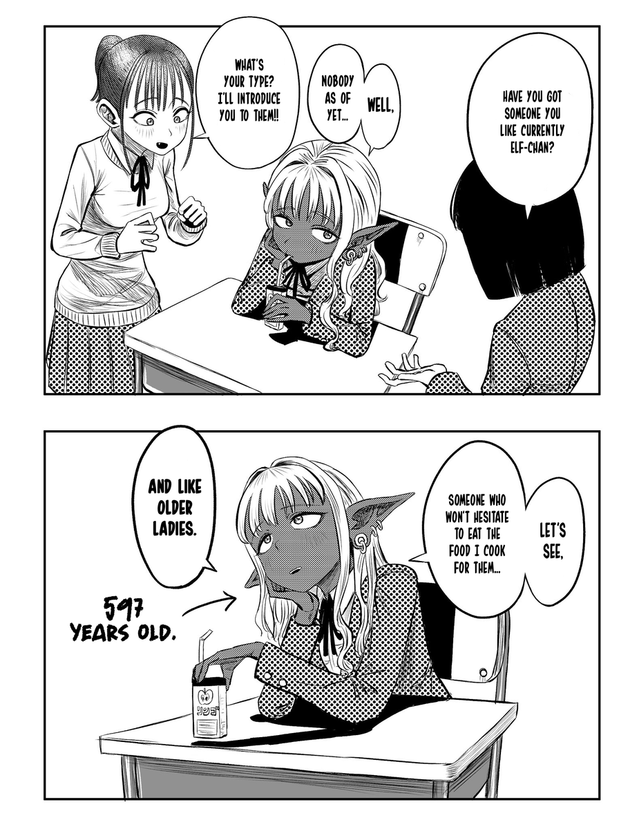 TL/TS by me.
Artist's note: Gyaru dark Elf-san.