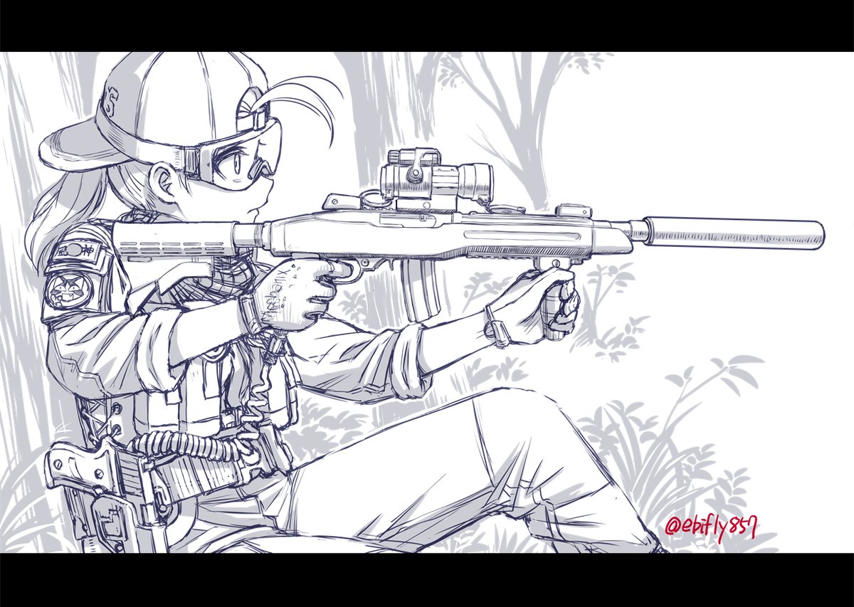 現実逃避ラクガキ。 勢いだけで描いたので
何年代のサバゲなのかさっぱり分からん… 