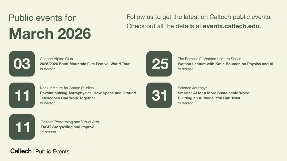 Caltech Events tweet media