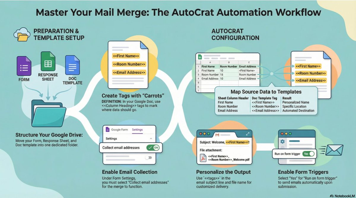 aboatman's tweet photo. I ran my AutoCrat slidedeck from yesterday through @NotebookLM Three mouse clicks and it created a very decent Infographic. https://t.co/Y0hTzW5EiF