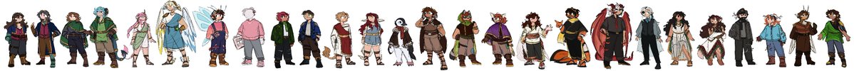 after much work and much time............ my designs for everyone in the sbk2 cast! #skyblockkingdomsfanart