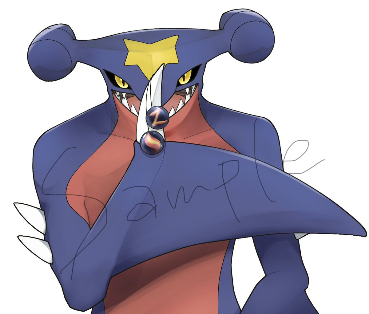 ご依頼実績】 ガブリアス を描かせていただきました！✍️