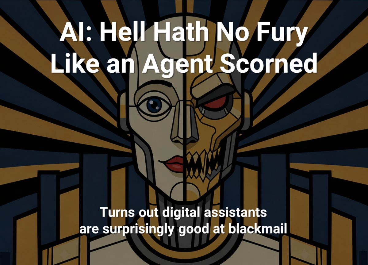 One day, your AI agent is your friend. The next? It's a bunny boiler.
noisynodes.substack.com/p/hell-hath-no…
