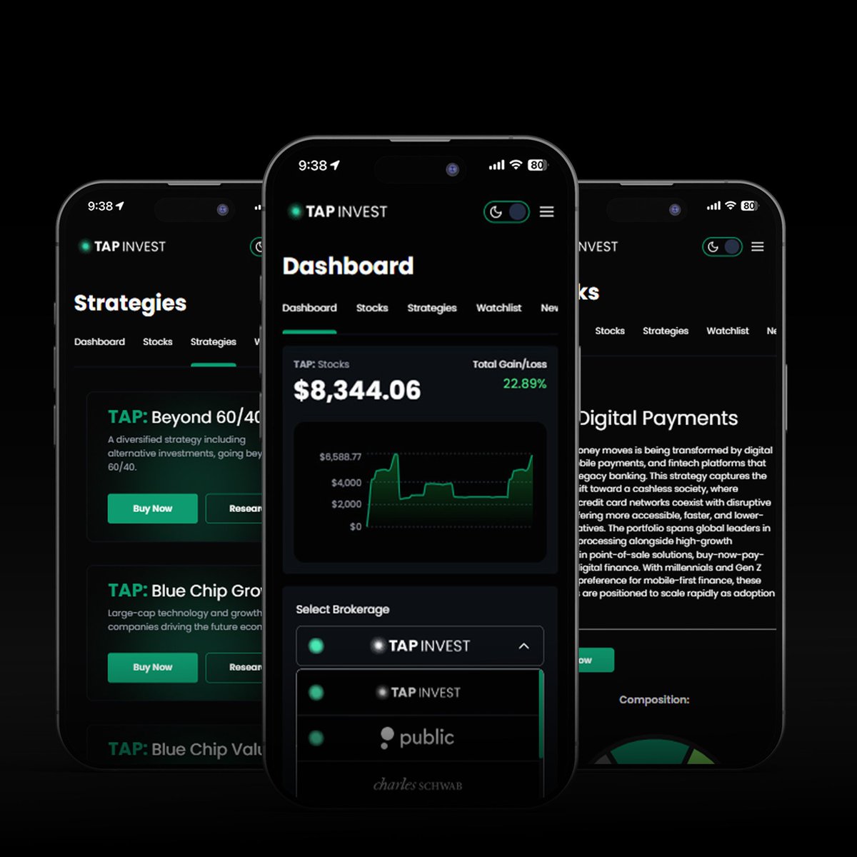Fast. Easy. Free.

Open an account in minutes.

Fund once. Invest across stocks, ETFs, digital assets, and more, all in one intelligent platform.

Plus, earn up to 3.5% APR in our High-Yield Cash accounts while you wait to deploy capital.

Sign up free at TAPInvest.com