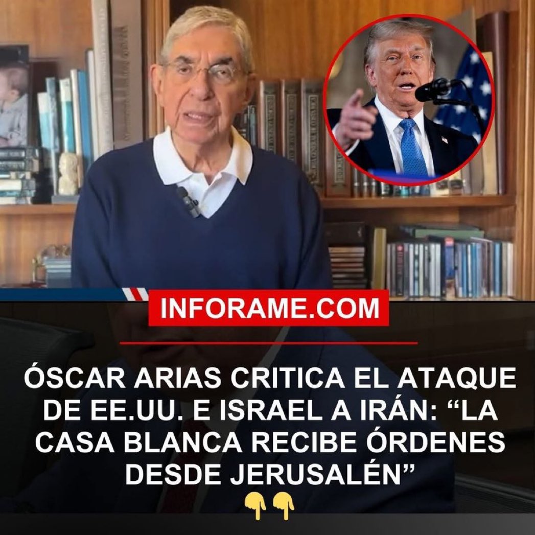 Vean, zurdos de mierda, “antisionistas” ahora Óscar Arias es antisemita y anti-Israel como ustedes. Es decir, ya no es “neoliberal”, es de los suyos!!!!, un zurdo de las mil mierdas!!!! Jajajaja

Abrácenlo, protéjanlo, déjenle la pensión intacta, apoyen a su hermano, si le quitan