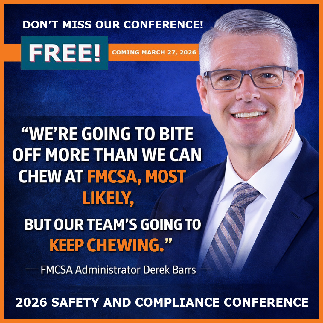🚨  FMCSA just said: “We’re going to bite off more than we can chew at FMCSA, most likely, but our team’s going to keep chewing.”

Translation?
More enforcement.
More education.
More regulatory movement.

Elevate safety now.
bit.ly/4u7aQq4

#fmcsa #keepchewing