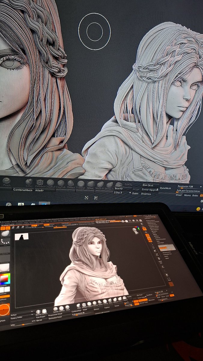 Desventier's tweet photo. #Skyrim #Serana #ZBrush #3DArt

"Serana Volkihar reimaginada en ZBrush.

Cabello trenzado detallado, piel pálida vampírica y esa mirada intensa que todos recordamos del Dawnguard.

¿Qué opinan del sculpt?

#FanArt" https://t.co/SSXuiEJZ0L