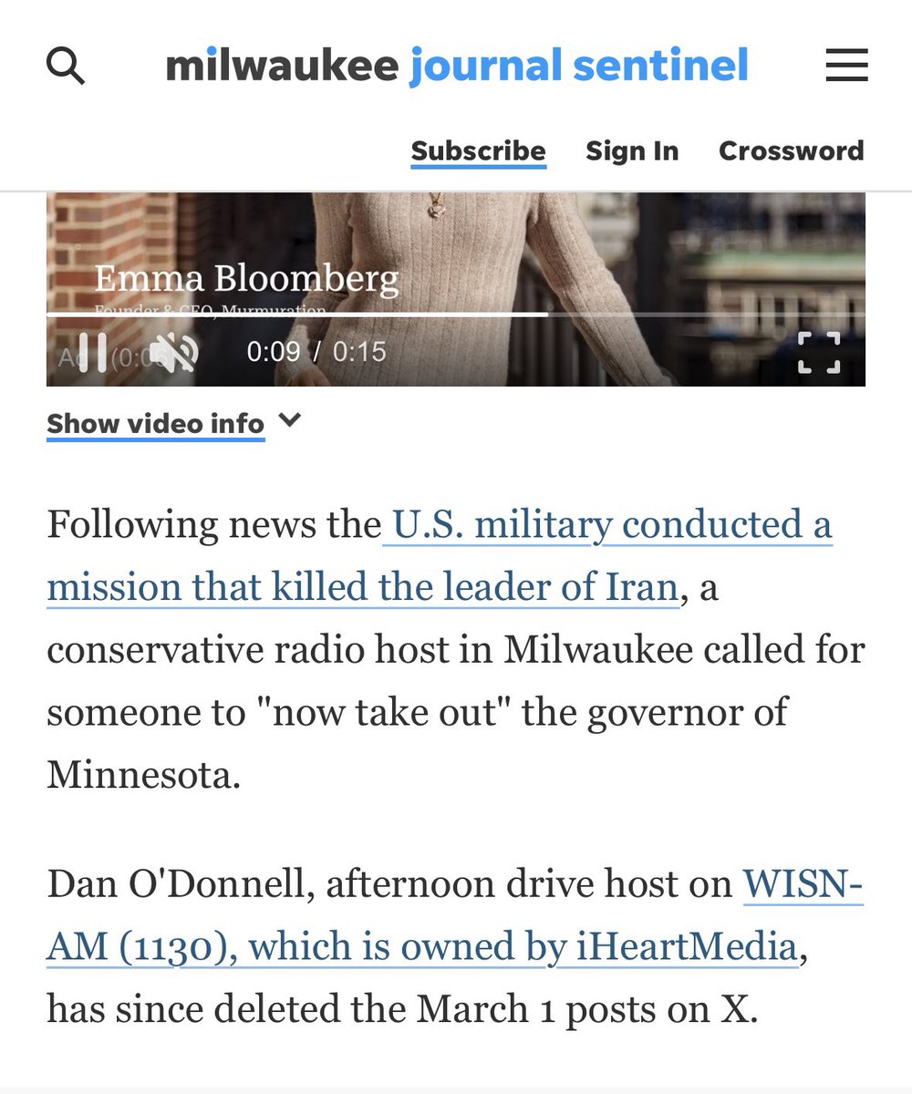 Hey #Wisconsin:

Never forget that the guy calling for the murder of Tim Walz, <a href="/DanODonnellShow/">Dan O'Donnell</a> 

Was also instrumental in getting <a href="/SamKuffelWx/">Meteorologist Sam Kuffel</a> terminated, because she said Nazism is bad. 

What a fucking shitbag. 

Fuck Klan O’Donnell🖕