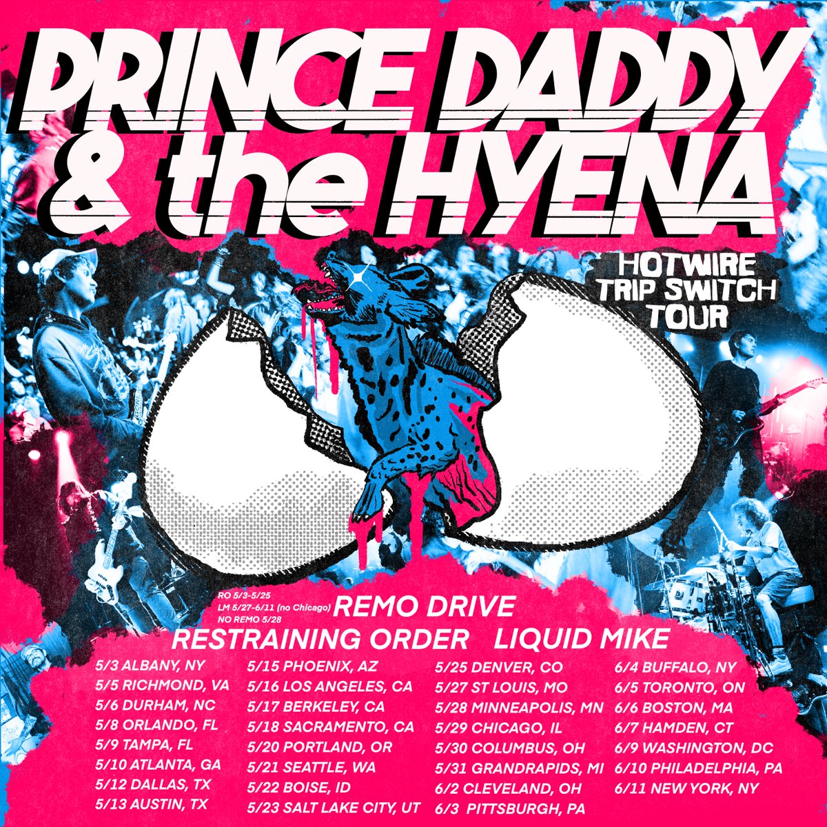 Pdaddynthehyena's tweet photo. OUR 4TH (AND BEST) ALBUM ‘HOTWIRE TRIP SWITCH’ COMES OUT APRIL 17TH ON @CIRECS . MARK YOUR DAMNASS CALENDERS. NEW SINGLE “BIG BOX-STORE HEART” + VIDEO *OUT NOW*. WEVE NEVER BEEN MORE BACK. PRE-ORDERS AND TICKETS AVAILABLE LITERALLY RIGHT NOW AS WE SPEAK!  https://t.co/jzz7RS5Ux5 https://t.co/IWpGs96XyE