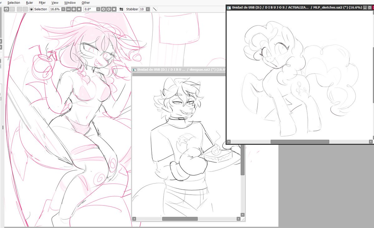 iDRPancake's tweet photo. Now that I have my classes in the afternoon, I have more time to draw and complete my commissions :3 The problem is that waiting all morning makes my stomach churn with nerves...
So I'm going to post some drawings that I could never finish to channel my anxiety and pass the time https://t.co/Rx76RfehLR