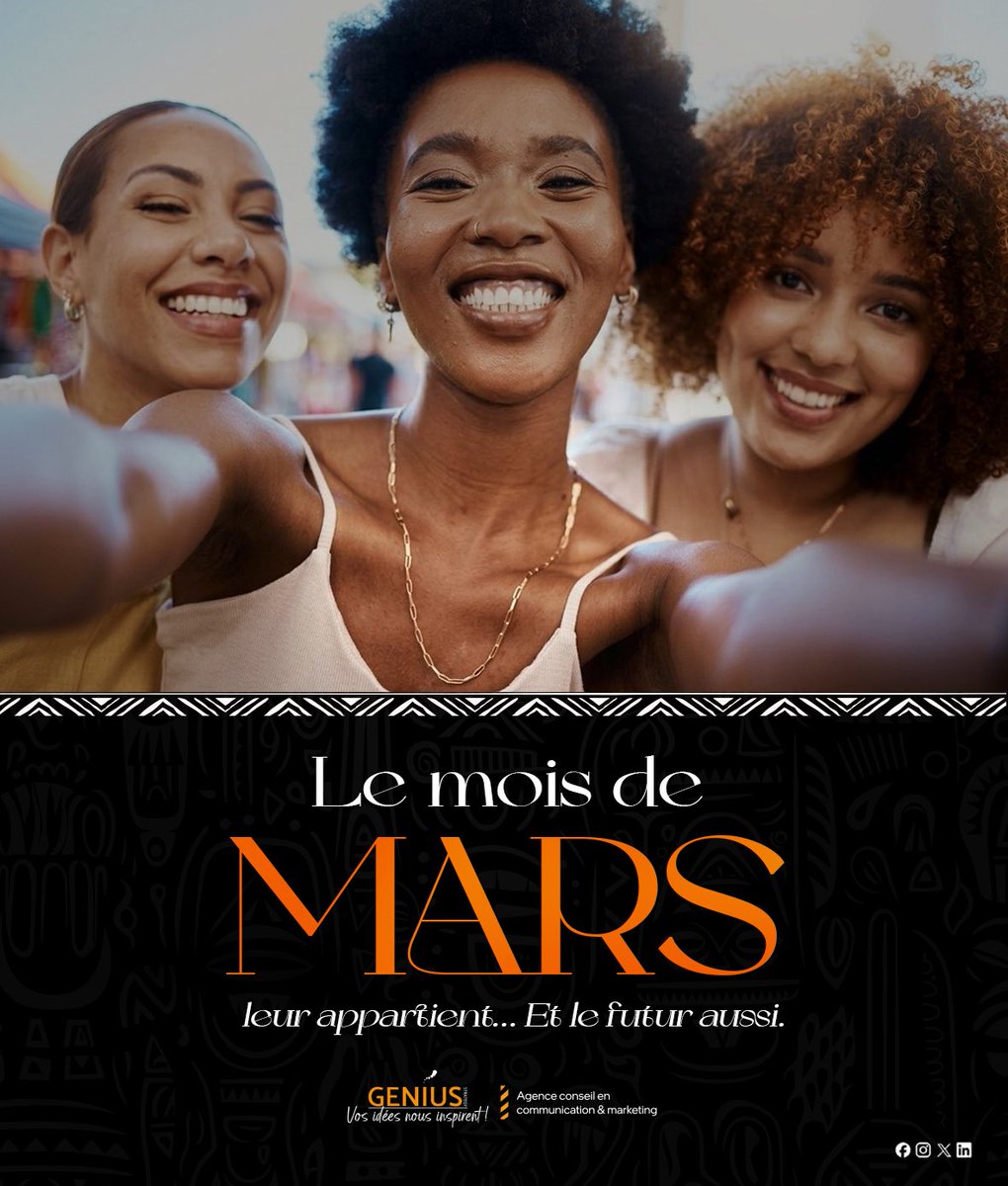 Geniusstrategy1's tweet photo. Les femmes ne sont pas seulement des actrices du changement.
Elles en sont les architectes.

Mars leur appartient.
Et l’avenir de nos marques se construit avec elles.

Excellent mois à toutes les femmes. ⚫️🟠

#WomenLeadership #Impact #CommunicationStratégique #communicatiln https://t.co/kIGxeTpv2w