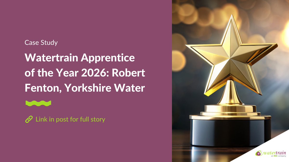 WatertrainLtd's tweet photo. We're proud to name Robert Fenton from @YorkshireWater as our #ApprenticeOfTheYear 2026. Robert’s journey highlights the transformative impact that apprenticeships can have - not only professionally, but personally.

🔗 https://t.co/C05Sh9arxy

#SkillsForLife https://t.co/ejtuVeRd3E