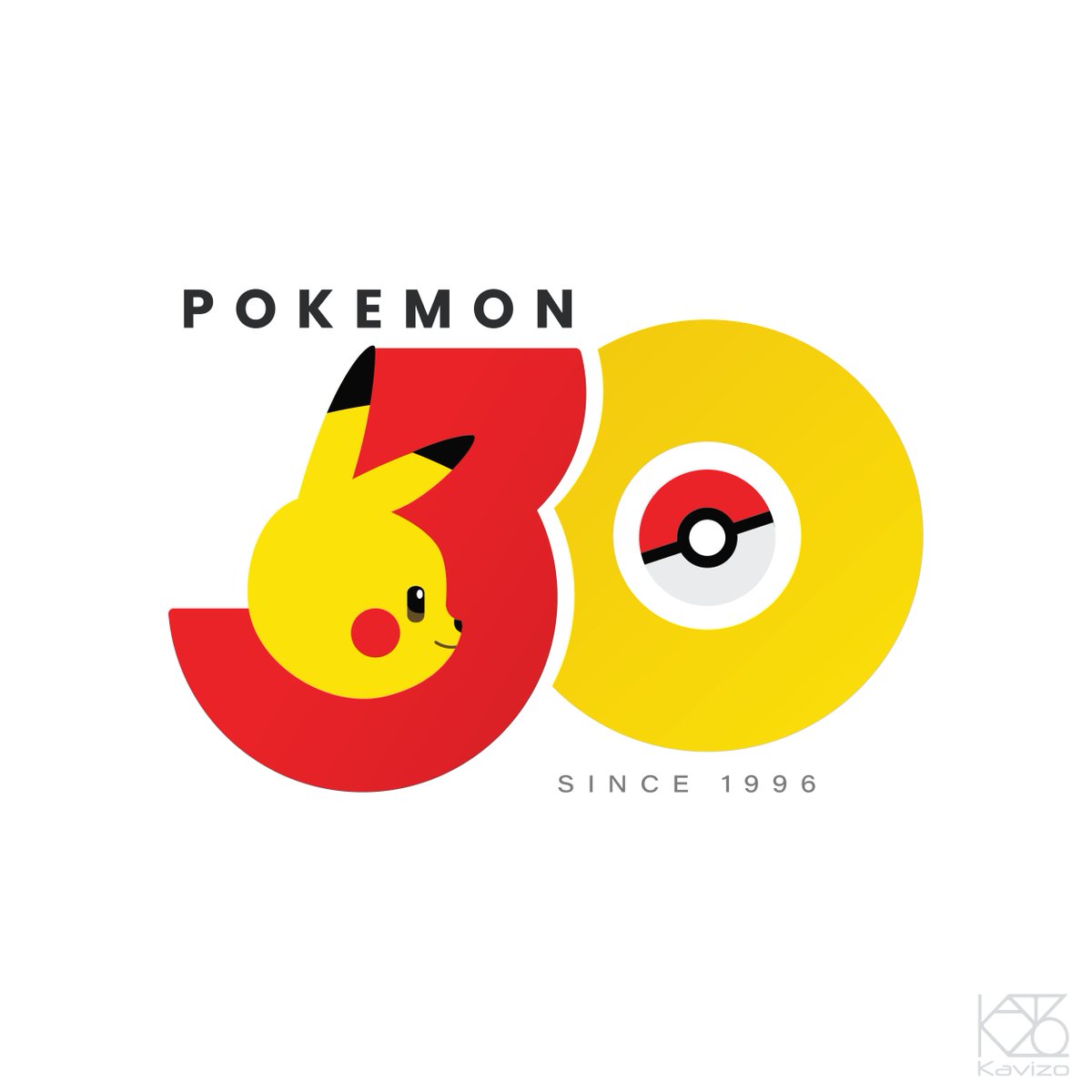 KAVIZO's tweet photo. I designed a small tribute logo for Pokémon’s 30th anniversary ⚡️

30 years of growing up with us.
Still evolving. Still part of us. ❤️
IG: https://t.co/IGWlS1SpmB  

#Pokemon30 #pokemon https://t.co/ewJGgk1cQh