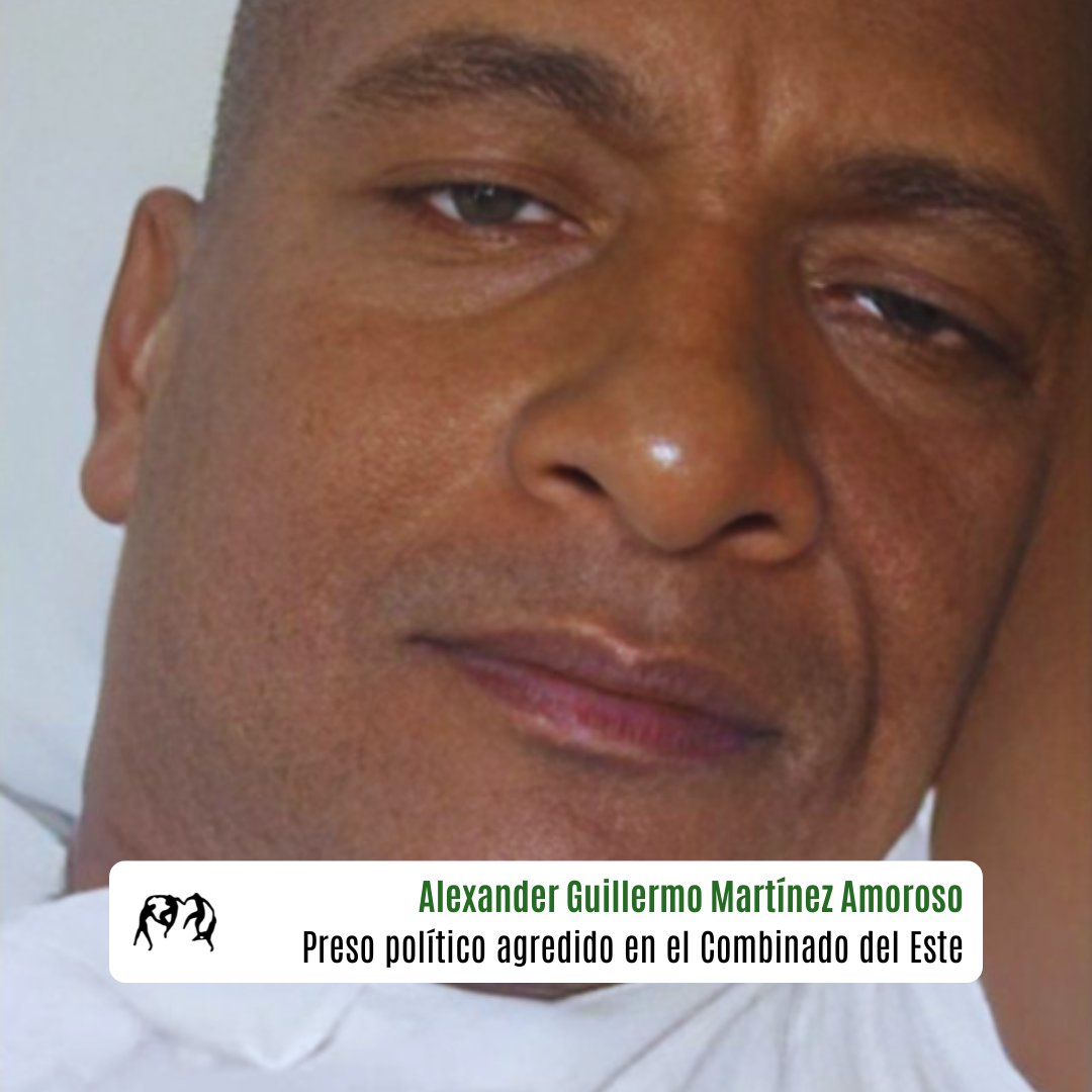 El preso político Alexander Guillermo Martínez Amoroso fue agredido el pasado 24 de febrero en la prisión del Combinado del Este, en La Habana, según informó ClickCuba.

El medio señala que, tras la golpiza, fue trasladado a una celda de aislamiento. De acuerdo con testimonios