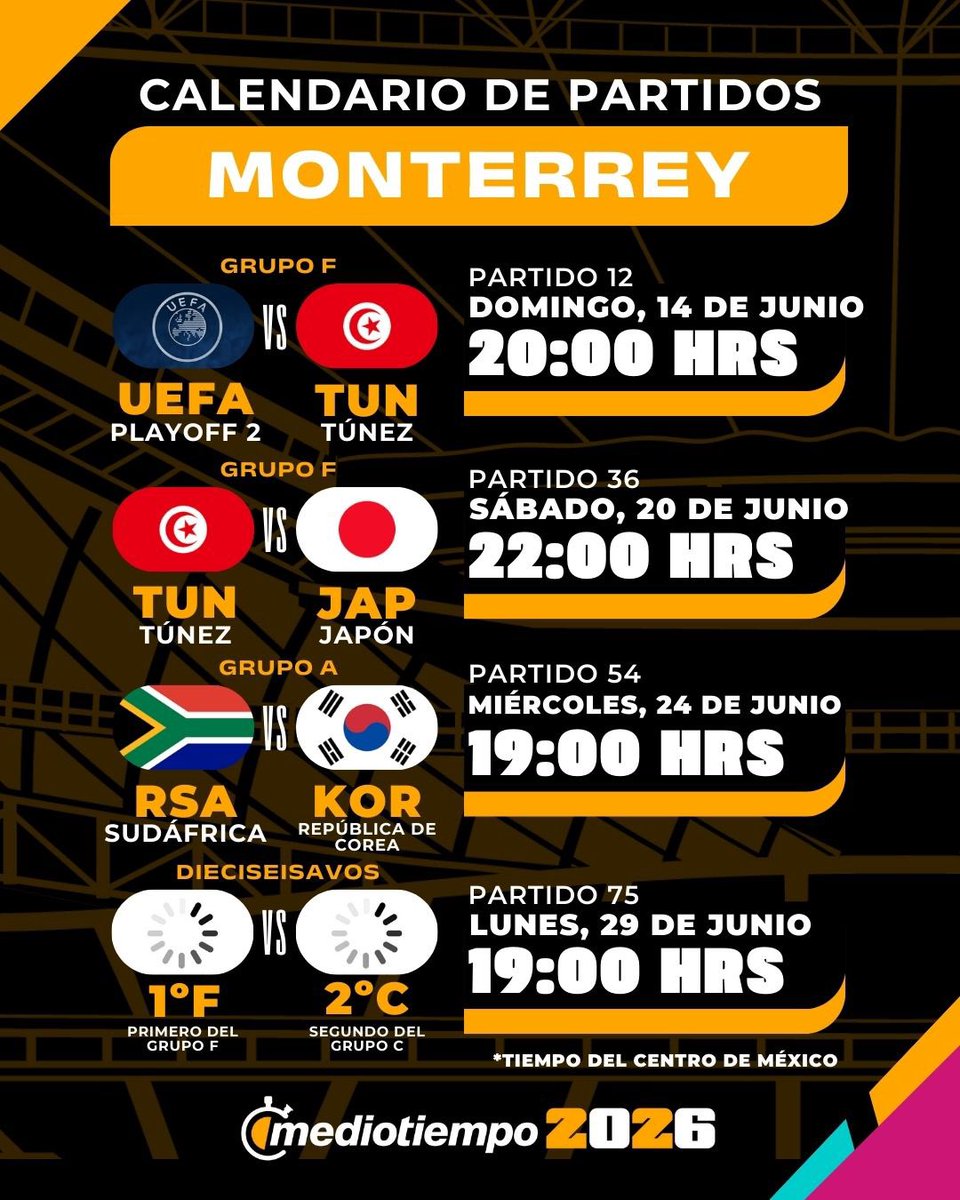 🇲🇽 ANOTALOS EN EL CALENDARIO 📆 Estos serán los partidos del Mundial que ...