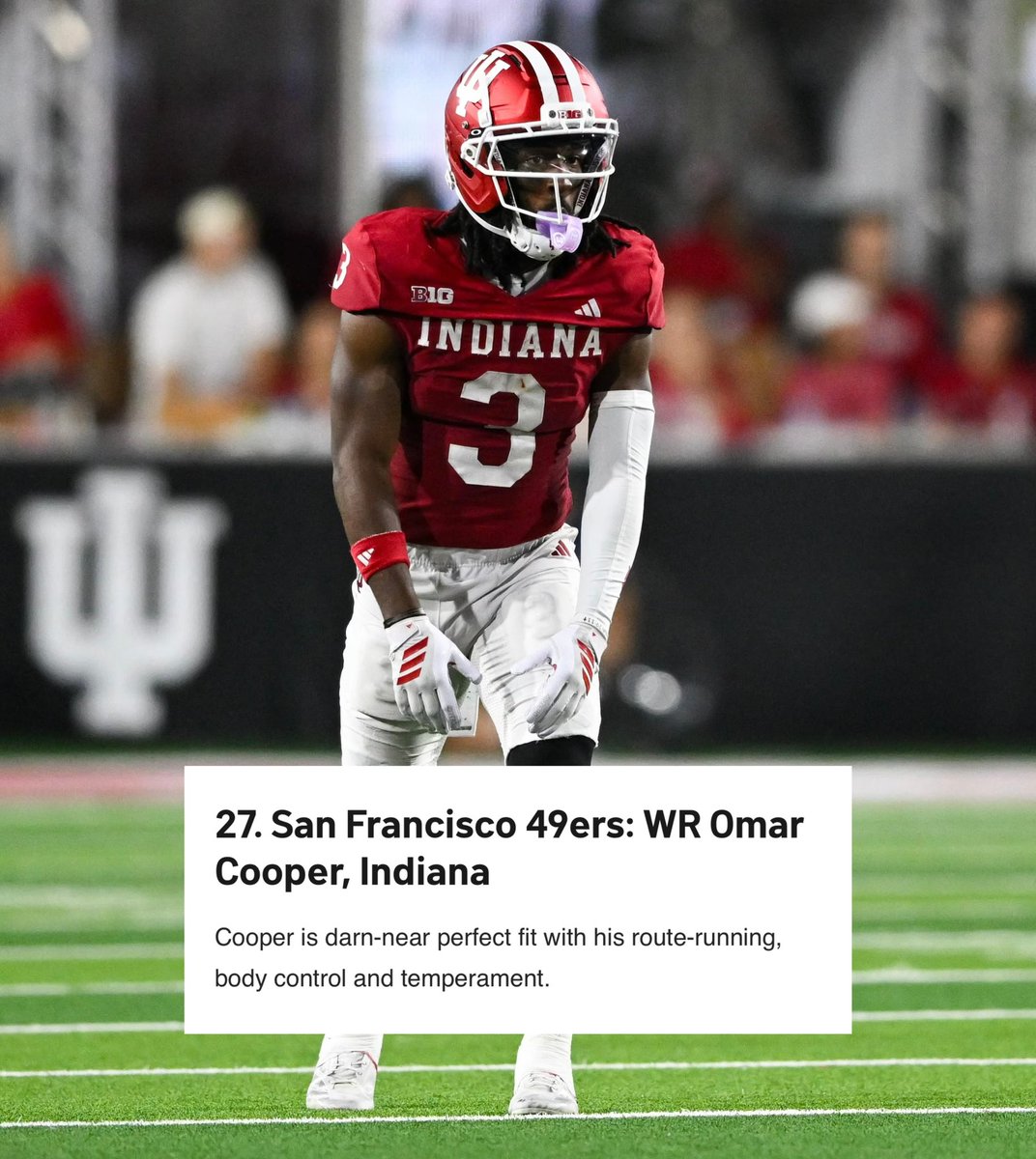 Matt Maiocco has the 49ers selecting WR Omar Cooper Jr. in the first round of his latest NFL Mock Draft