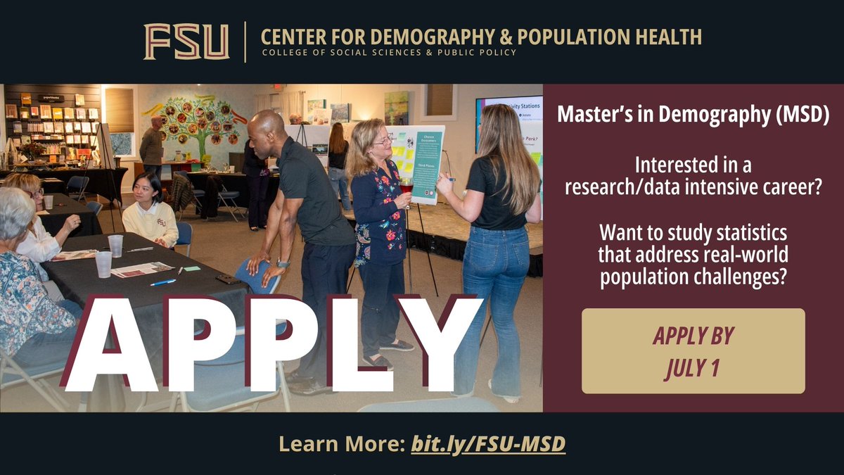FSU Center for Demography & Population Health tweet media