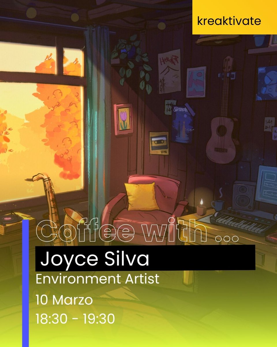 ¿Sueñas con crear escenarios para videojuegos? ☕️🏞️

¡Saca tu café! Traemos una nueva sesión de "Coffee with..." con la gran <a href="/joysilvart/">Joyce Da Silva</a>, Environment Artist.

Hablaremos de su paso por la industria y cómo profesionalizar tu talento en la creación de mundos. Sin presiones, de peer