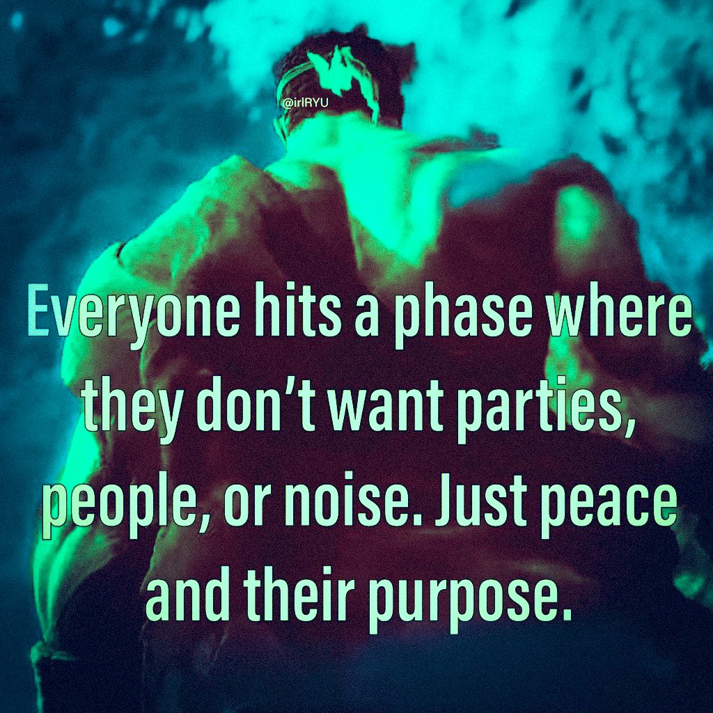 irlRYU's tweet photo. There comes a time in your life where you stop caring about:

-What other people think
-Going out every weekend
-The drama and gossip around you
-The noise and validation on social media

It's just you locked in to your purpose.

That's not isolation. That's deliberate focus.🥋 https://t.co/X5MbIBdwf6