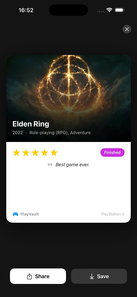 PlayVault – Game Tracker tweet media