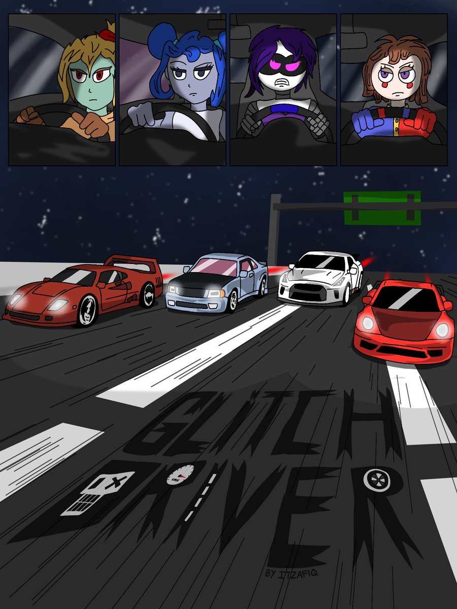 ITZAFIQ3's tweet photo. Girls night of wangan 
#glitchdriverau
-
#glitchproduction #uzi #pomni #gwen #mel #TheAmazingDigitalCircus
#murderdrones
#knightsofguineverse
#gaslightdistrict https://t.co/a3n8Ya97C8