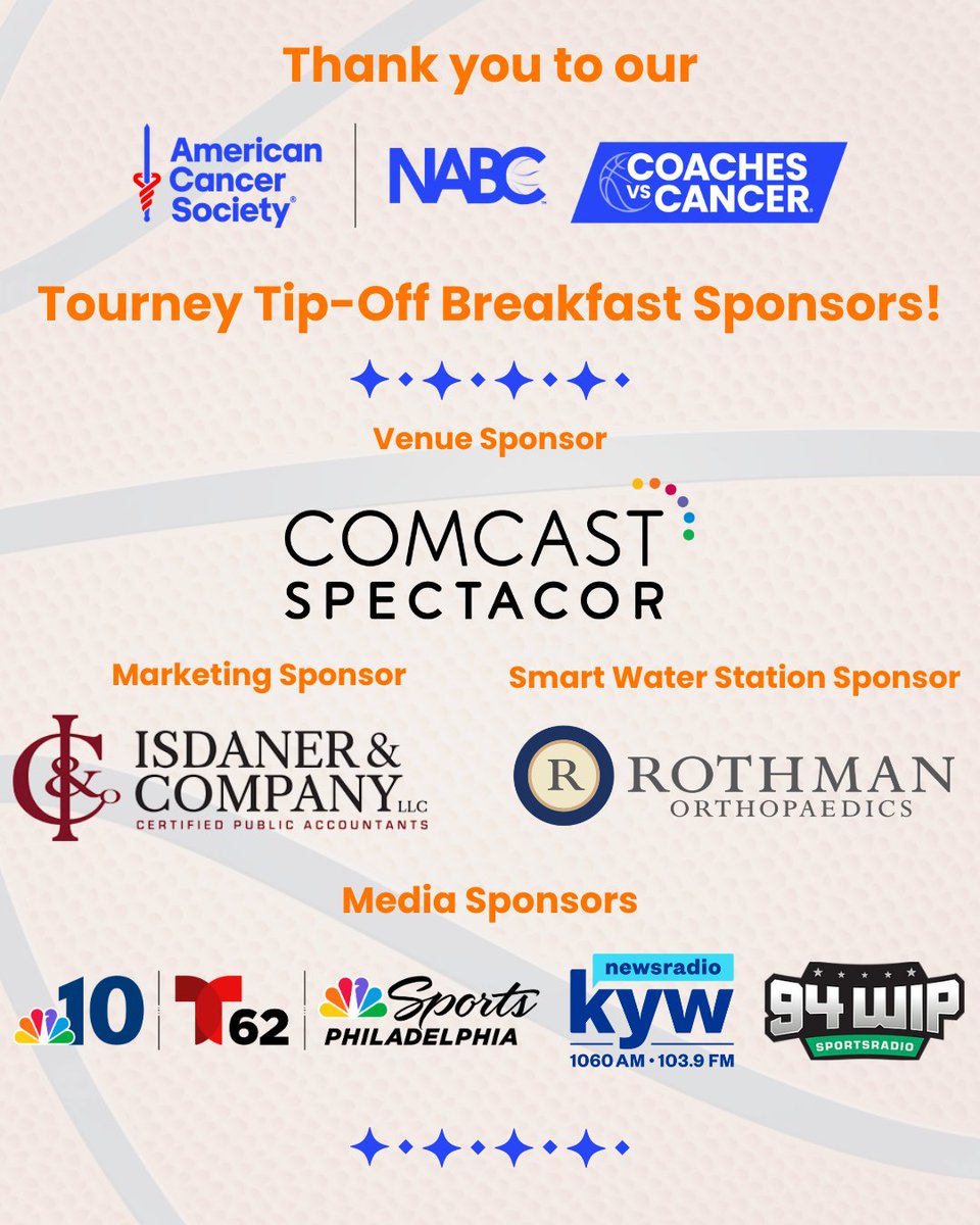 American Cancer Society Coaches vs. Cancer, Philly tweet media