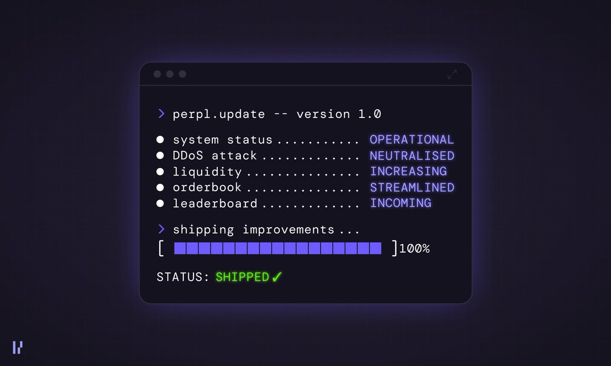 Perpl (mainnet arc) tweet media