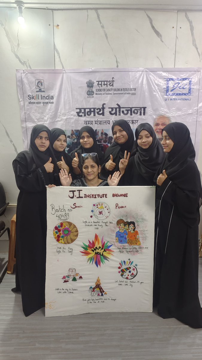 skillmanacademy's tweet photo. 🌈✨Happy Holi🌈✨
Adding Colors to Skills this Holi! Our trainers &amp; trainees celebrated the festival of colors with creativity, teamwork, and festive spirit under the Samarth Project with JI International.
📍Thane, Maharashtra
 @HCSSC_INDIA @NSDCIndia #Holi2026 #SkillsWithColors https://t.co/UfjPByh6G4