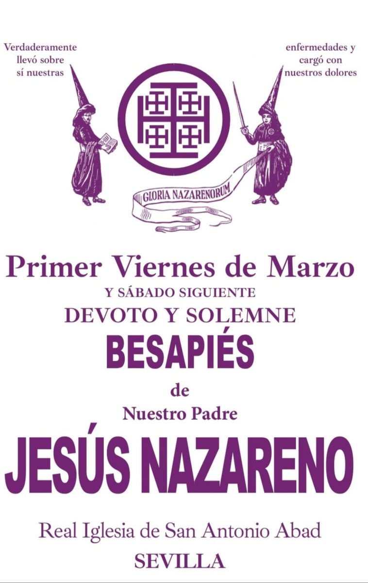 Devoto y Solemne Besapiés a Nuestro Padre Jesús Nazareno.