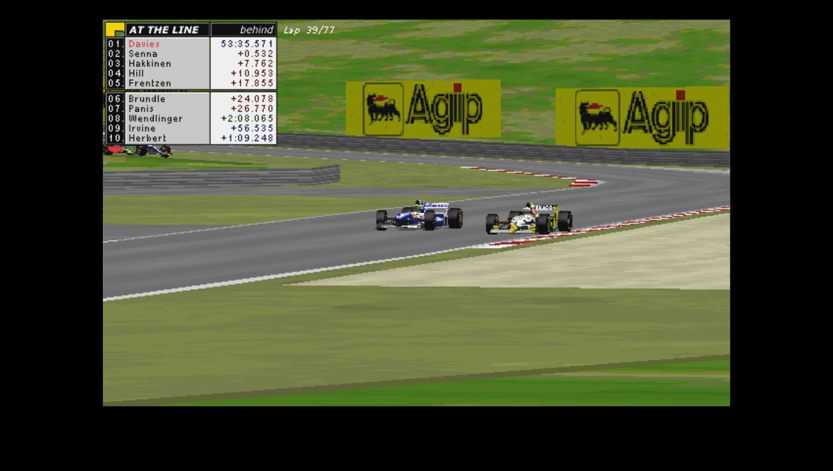 Gp2Joey's tweet photo. 13/8/1995
#F1 Rd10/17 #HungarianGP
Lap 40/77
#Senna is massively held up by the stricken #Andretti of #DeFerran who suffers an electrical fault in his #Andretti car whilst #GP2Joey extends his lead to over 4s now...
#RetroF1 #Retrogaming #RETRO #Formula1 #GrandPrix https://t.co/3VI9vq6Gqz