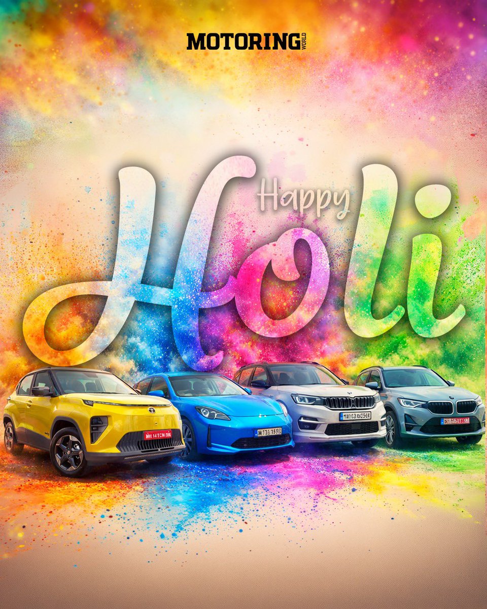 MyMotoringWorld's tweet image. This Holi, don’t just rev engines… rev emotions.
May your life be as colourful as a custom wrap and as smooth as a perfectly tuned engine. 🌈🏁
Happy Holi, fam!

#HappyHoli #AutoEnthusiast #CarCulture #PetrolheadLife