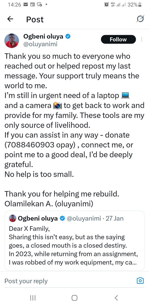 Poor man wey still beg in Jan 2026 dey call billionaire dullard when his wretched papa cannot afford to give him a decent life him 😢 
Obi was already a millionaire before you were birthed Abass Olamilekan Olarenwaju....
Irredeemable slave spotted... I sent 5k to you for family